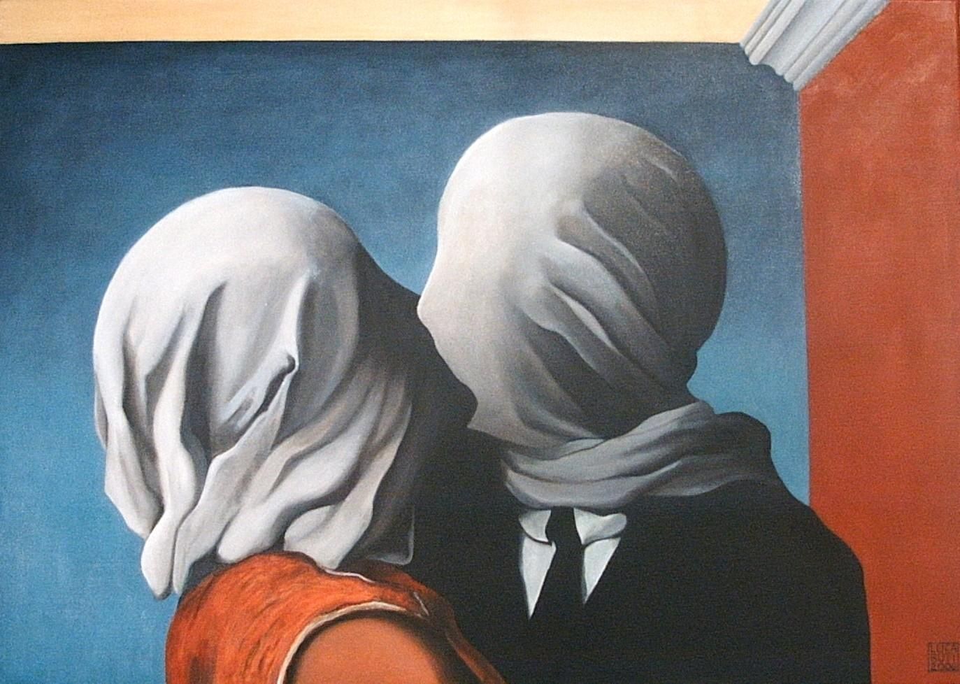 Tableau les amants de Magritt